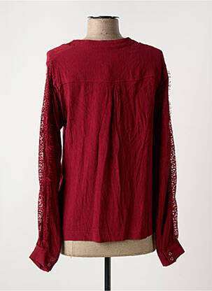 Top tissage crêpe manches longues rouge FREEMAN T.PORTER femme