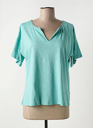T-shirt coupe droite manches courtes vert LOLA ESPELETA femme