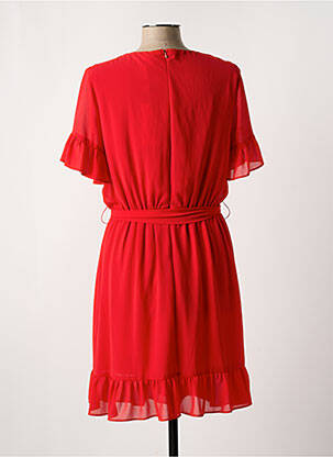 Robe courte fermeture zippée au dos manches courtes rouge GAUDI femme