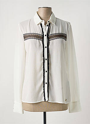 Chemisier coupe cintrée manches longues blanc GAUDI femme