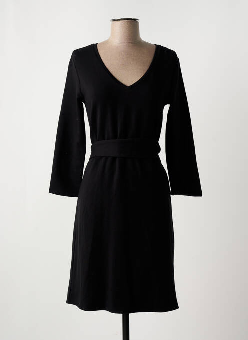 Robe mi-longue manches longues manches longues noir LOLA ESPELETA femme