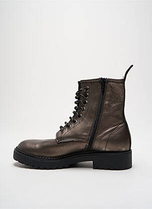 Bottines/boots matière lisse talon plat jusqu'à 3cm marron BUENO femme