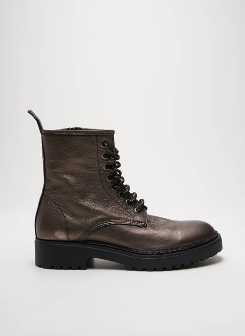 Bottines/boots matière lisse talon plat jusqu'à 3cm marron BUENO femme