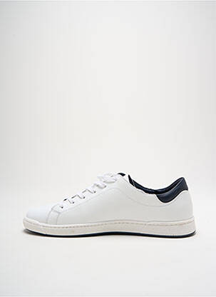 Baskets tissage satiné bout rond blanc PATAUGAS homme