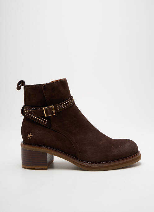 Bottines/boots nubuck talon de 4 à 6cm marron MAM'ZELLE femme