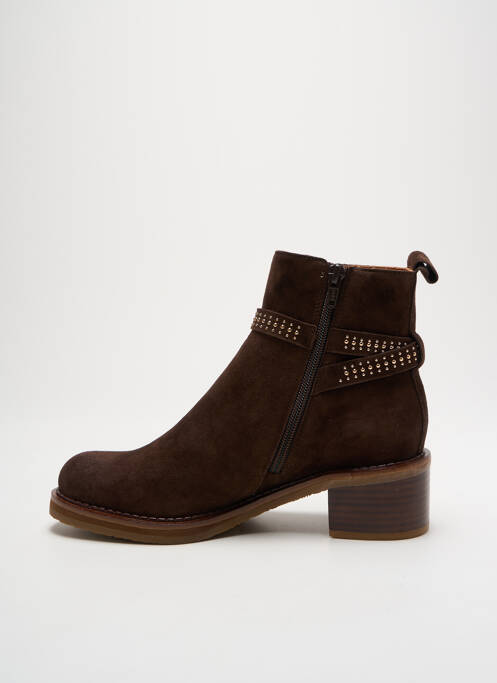 Bottines/boots nubuck talon de 4 à 6cm marron MAM'ZELLE femme