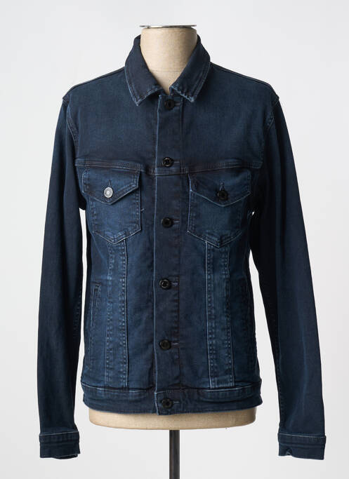 Veste casual fermeture boutonnée sur le devant bleu JACK & JONES homme