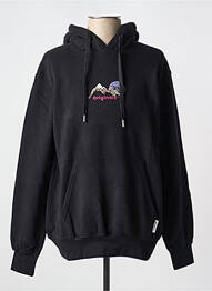 Sweat-shirt à capuche broderie manches longues noir JACK & JONES homme