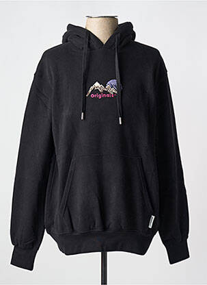 Sweat-shirt à capuche broderie manches longues noir JACK & JONES homme