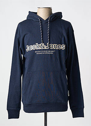 Sweat-shirt à capuche bleu JACK & JONES pour homme