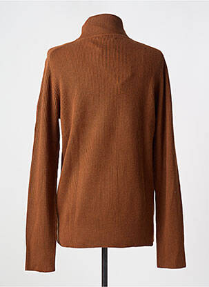 Pull col roulé manches longues manches longues marron JACK & JONES homme