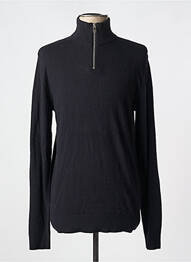 Pull manches longues manches longues noir JACK & JONES homme