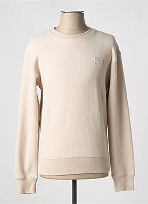 Sweat-shirt broderie manches longues beige JACK & JONES homme