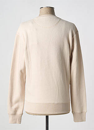 Sweat-shirt broderie manches longues beige JACK & JONES homme