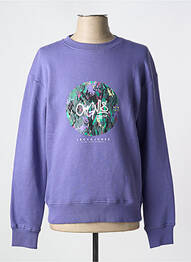 Sweat-shirt manches longues manches longues violet JACK & JONES homme