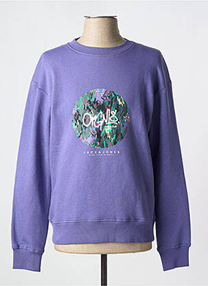 Sweat-shirt manches longues manches longues violet JACK & JONES homme