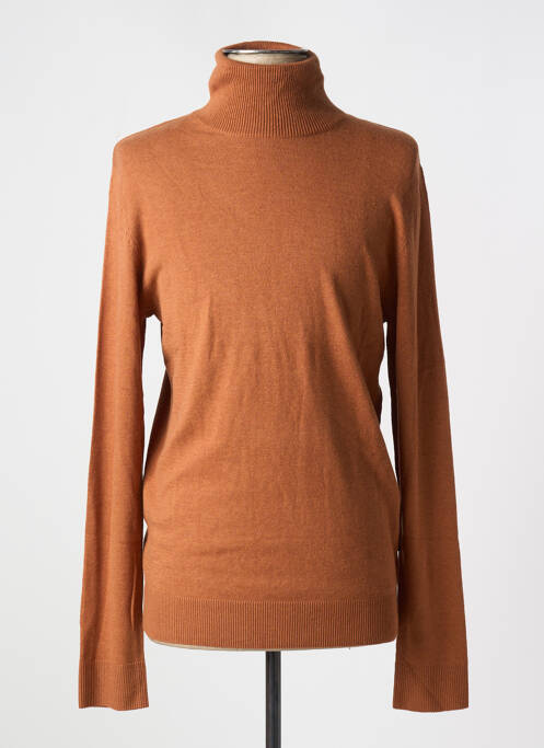 Pull col roulé marron JACK & JONES pour homme