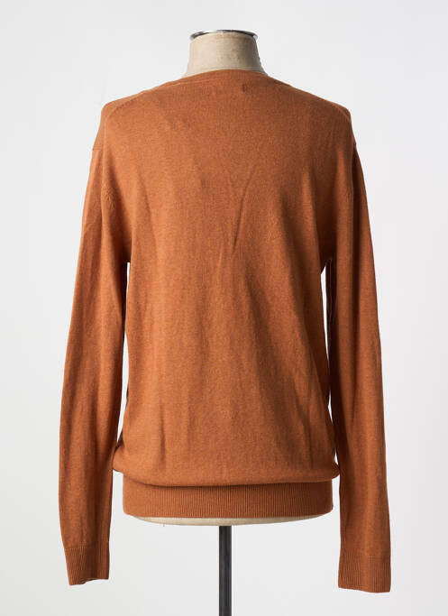 Pull col rond manches longues marron JACK & JONES homme