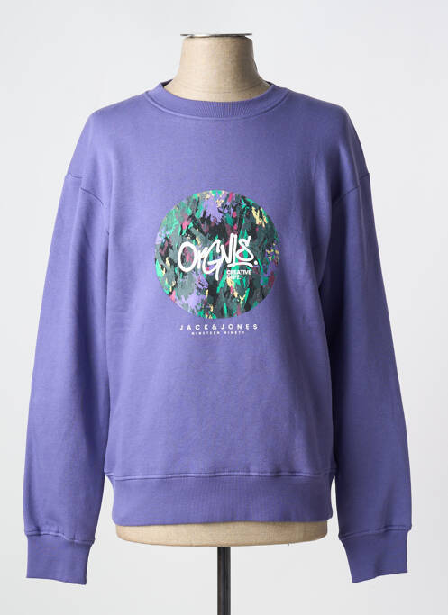 Sweat-shirt violet JACK & JONES pour homme