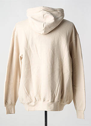 Sweat-shirt à capuche broderie manches longues beige JACK & JONES homme