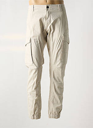 Pantalon cargo resserrée sur le bas taille normale beige JACK & JONES homme
