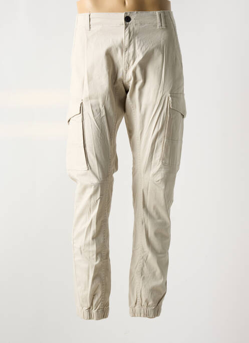Pantalon cargo resserrée sur le bas taille normale beige JACK & JONES homme