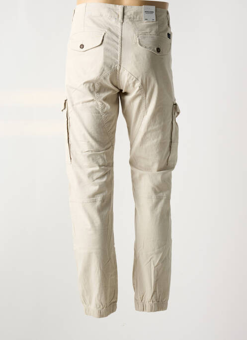 Pantalon cargo resserrée sur le bas taille normale beige JACK & JONES homme