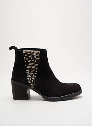 Bottines/boots nubuck talon de 4 à 6cm noir OTTILIA femme