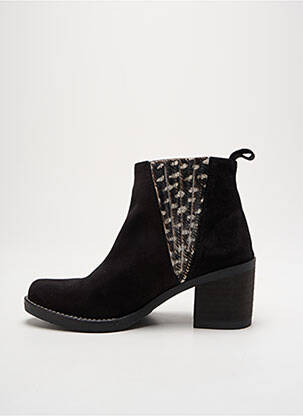 Bottines/boots nubuck talon de 4 à 6cm noir OTTILIA femme
