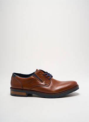 Derbies tissage satiné talon bas marron RIEKER homme