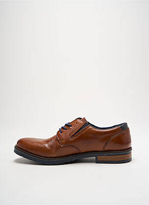 Derbies tissage satiné talon bas marron RIEKER homme
