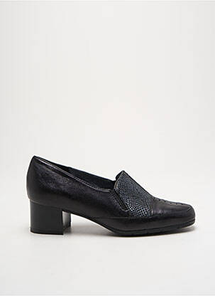 Mocassins matière lisse talon de 4 à 6cm noir ARTIKA SOFT femme