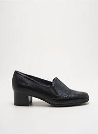 Mocassins matière lisse talon de 4 à 6cm noir ARTIKA SOFT femme