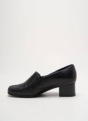 Mocassins matière lisse talon de 4 à 6cm noir ARTIKA SOFT femme