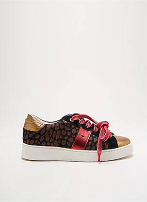 Baskets nubuck talon plat jusqu'à 3cm or VADDIA femme