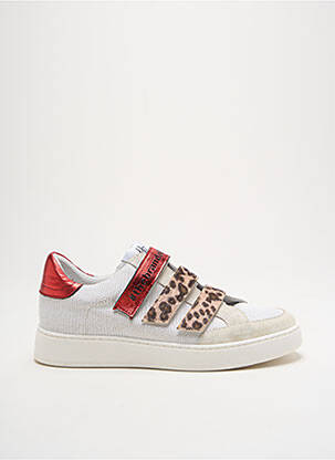 Baskets nubuck talon plat jusqu'à 3cm rouge VADDIA femme