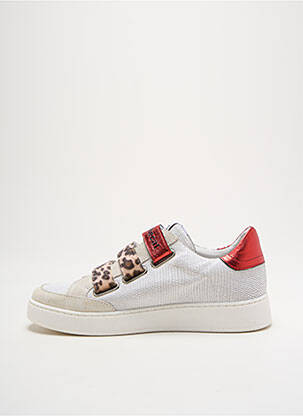 Baskets nubuck talon plat jusqu'à 3cm rouge VADDIA femme