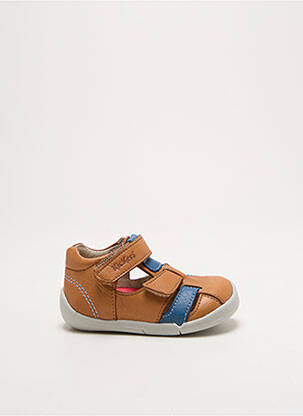 Sandales/nu pieds semelle amovible bout rond marron KICKERS garcon