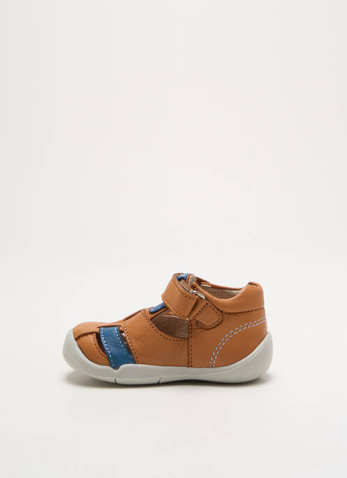 Sandales/nu pieds semelle amovible bout rond marron KICKERS garcon