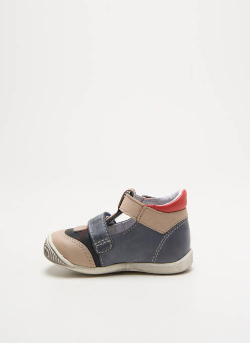 Bottillons empiècements bleu GBB garcon