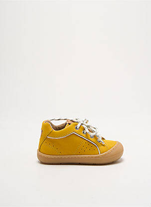 Baskets matière lisse bout rond jaune FRANCO ROMAGNOLI garcon