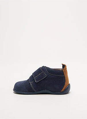 Bottillons nubuck bout rond bleu BOPY garçon