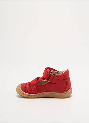 Sandales/nu pieds nubuck bout rond rouge BOPY garçon