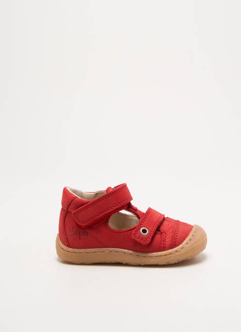Sandales/nu pieds nubuck bout rond rouge BOPY garcon