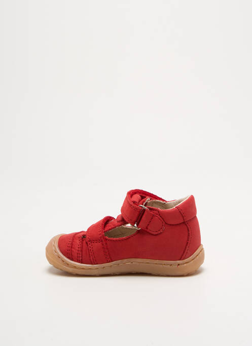 Sandales/nu pieds nubuck bout rond rouge BOPY garcon