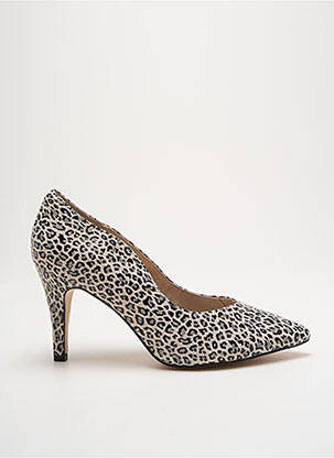 Escarpins tissage satiné talon de 7 à 9cm beige CAPRICE femme