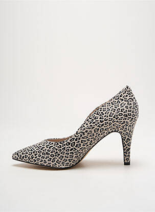 Escarpins tissage satiné talon de 7 à 9cm beige CAPRICE femme