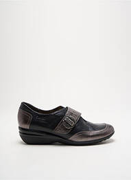 Chaussures de confort matière lisse talon de 4 à 6cm gris SWEET femme