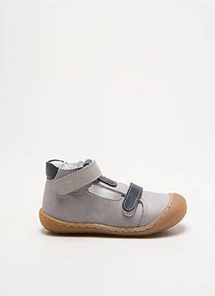 Sandales/nu pieds matière lisse bout rond gris BELLAMY garçon