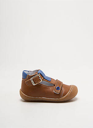 Sandales/nu pieds matière lisse bout rond marron BELLAMY garçon